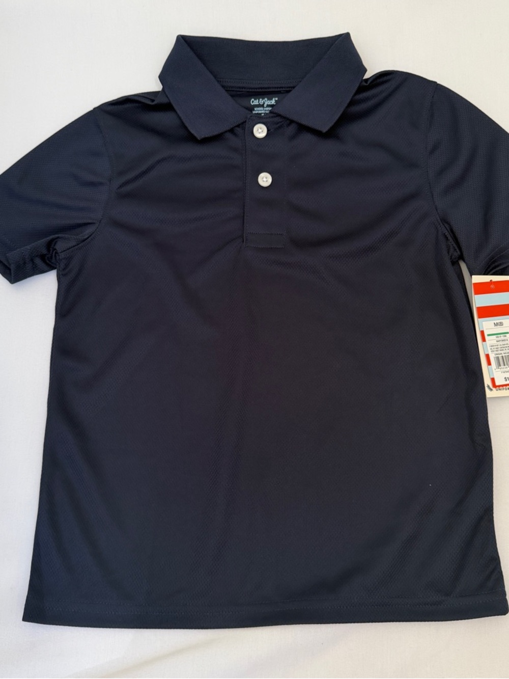 Boys Navy School Uniform Polo Size 8 NWT Cat & Jack